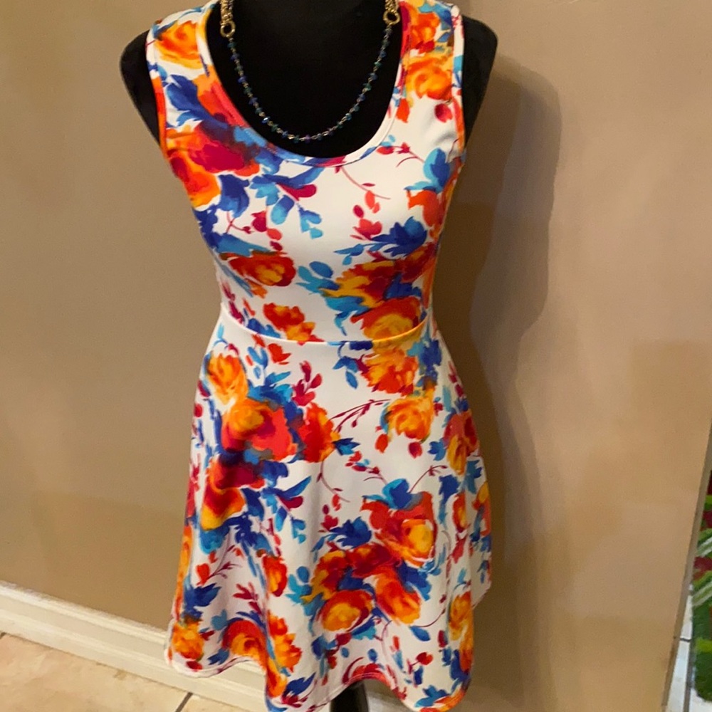 Pink floral dress